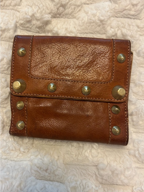 Chloe Handbags - Chloe Paddington Vintage Studded Leather Bifold Wallet Cognac Brass with COA